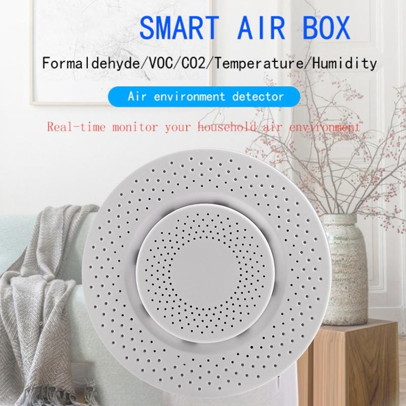 Zigbee/Tuya WIFI Smart Air Box Carbon Dioxide Detector CO2 Gas Sensor Formaldehyde VOC Temperature Humidity Sensor