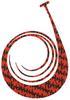 JACKALL Bing Bead Custom Tie King Curly Striped Red