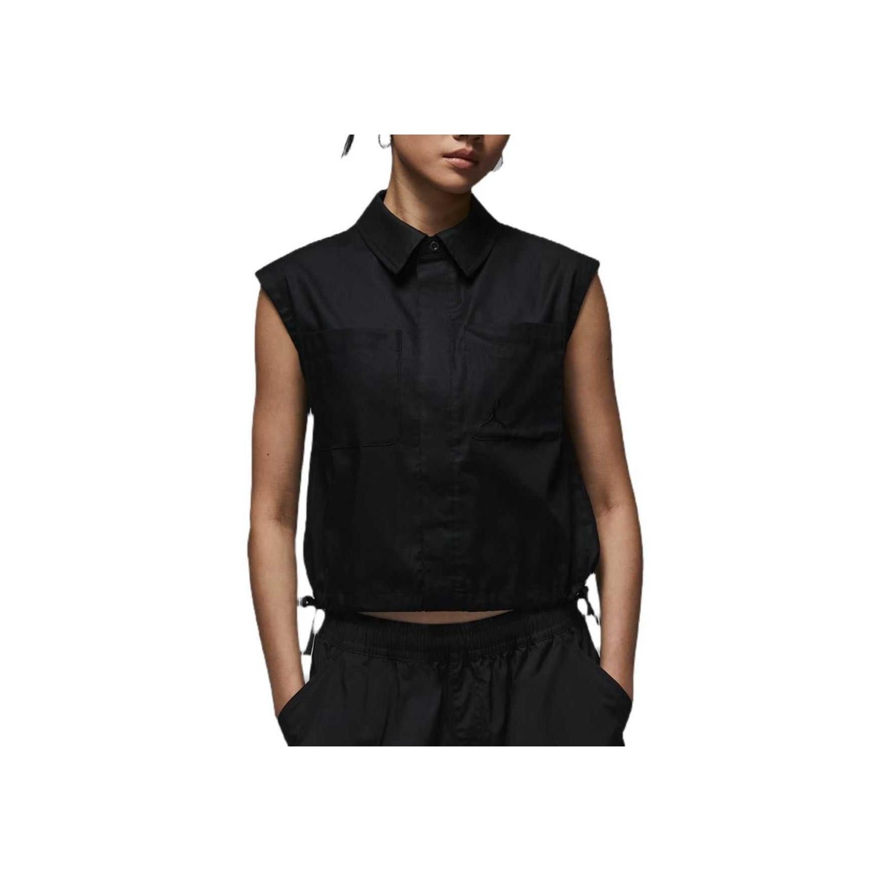 

Jordan Повседневная удобная простая универсальная майка без рукавов у бассейна Жeнские топы Черный HJ0056-010 S