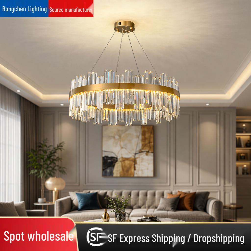Nordic Luxury Italian Minimalist Crystal Chandelier for Living and Dining Room