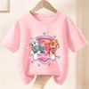 Paw Patrols Cotton T-Shirt Cartoon Anime Skye Everest Figure Print Girl Fashion Sweet Tops Summer Breathable Casual Clothes Gift