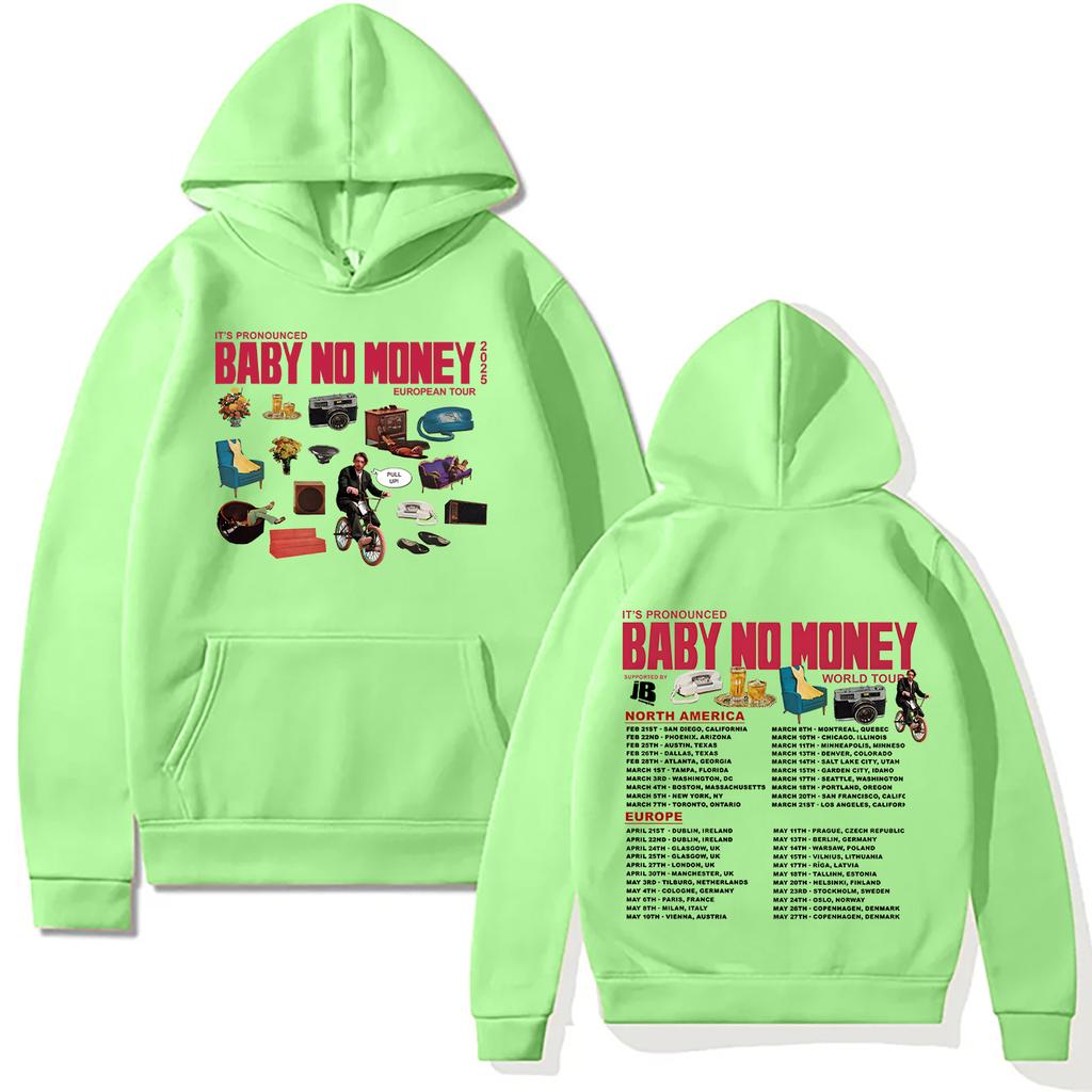 Bbno$ New Hoodies It's Pronounced Baby No Money European Tour 2025 Sweatshirt Men Women Pullovers Harajuku Creative Fall Clothes