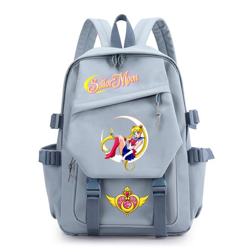 Zaino Stampa Anime Sailor Moon per Ragazzi Studenti Viaggio Leggero in Nylon Borsa Scolastica con Spallacci Imbottiti