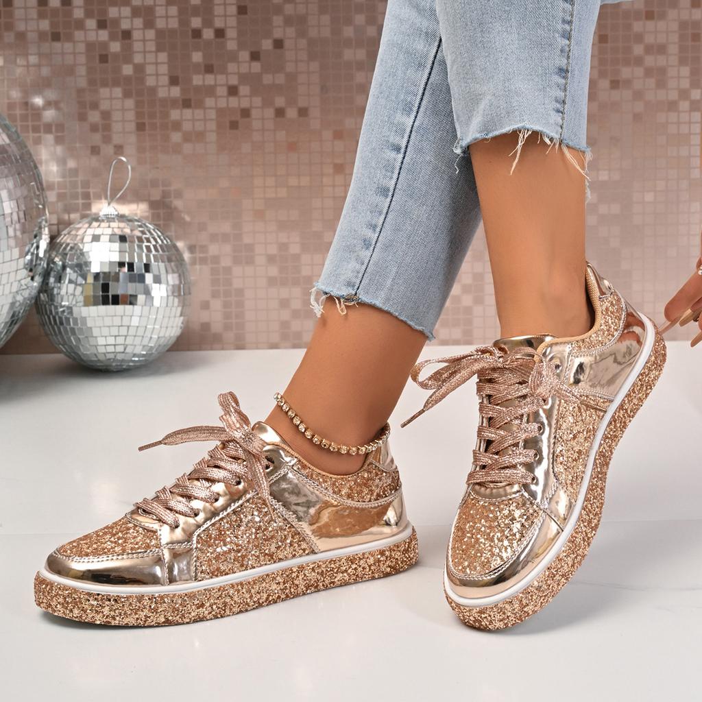 Módne dámske tenisky 2025 Nové ľahké luxusné platformové topánky Dámske trblietavé ležérne módne tenisky Dámske Zapatos De Mujer