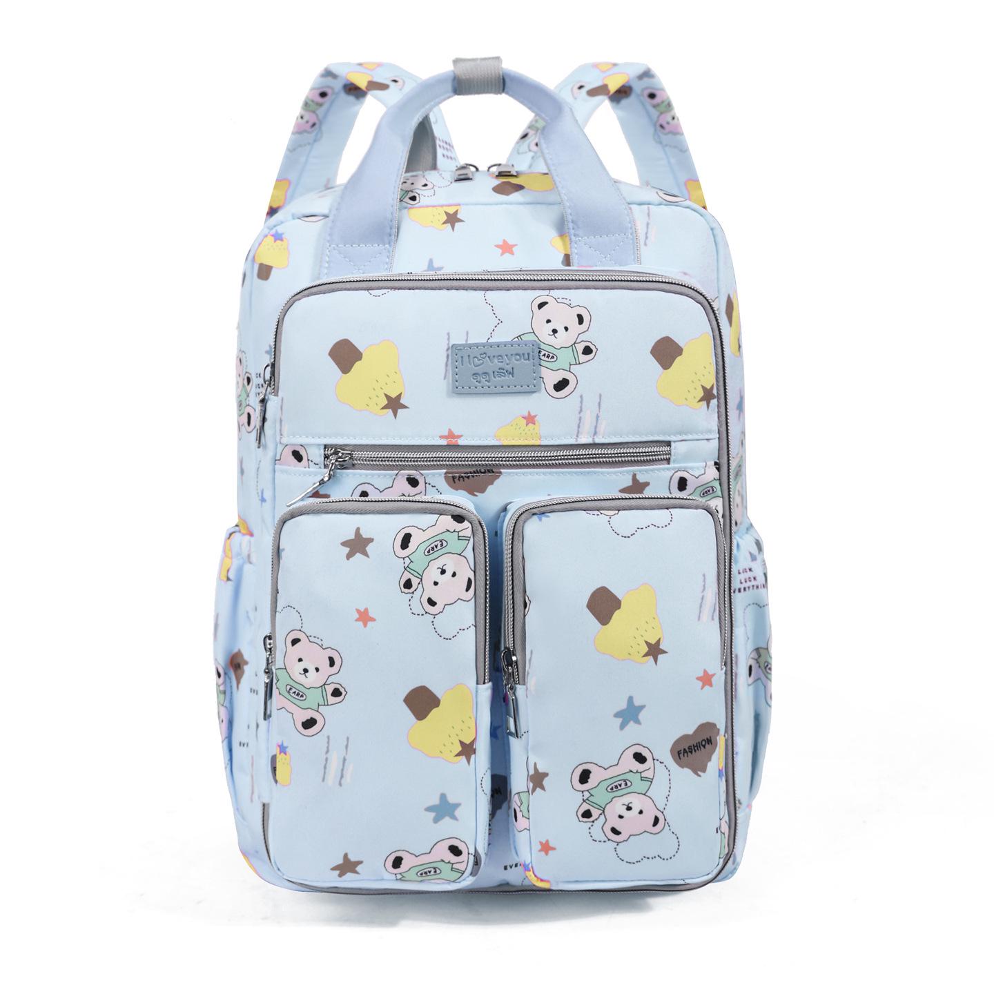 

Mummy Lightweight Multifunctional Baby Backpack: Large Capacity, Durable Outing Handbag синій