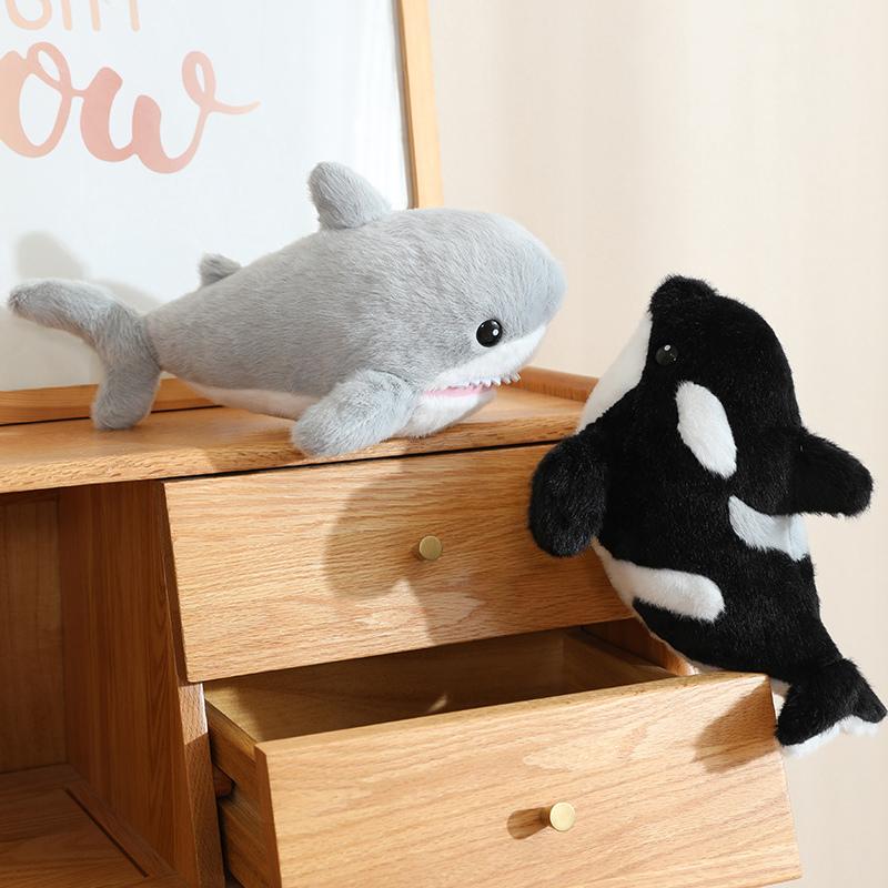 28Cm Kawaii Killer Whale Dolphin Shark Seal Doll Plush Toy Stuffed Small Ocean Animal Plushie Companion Gift