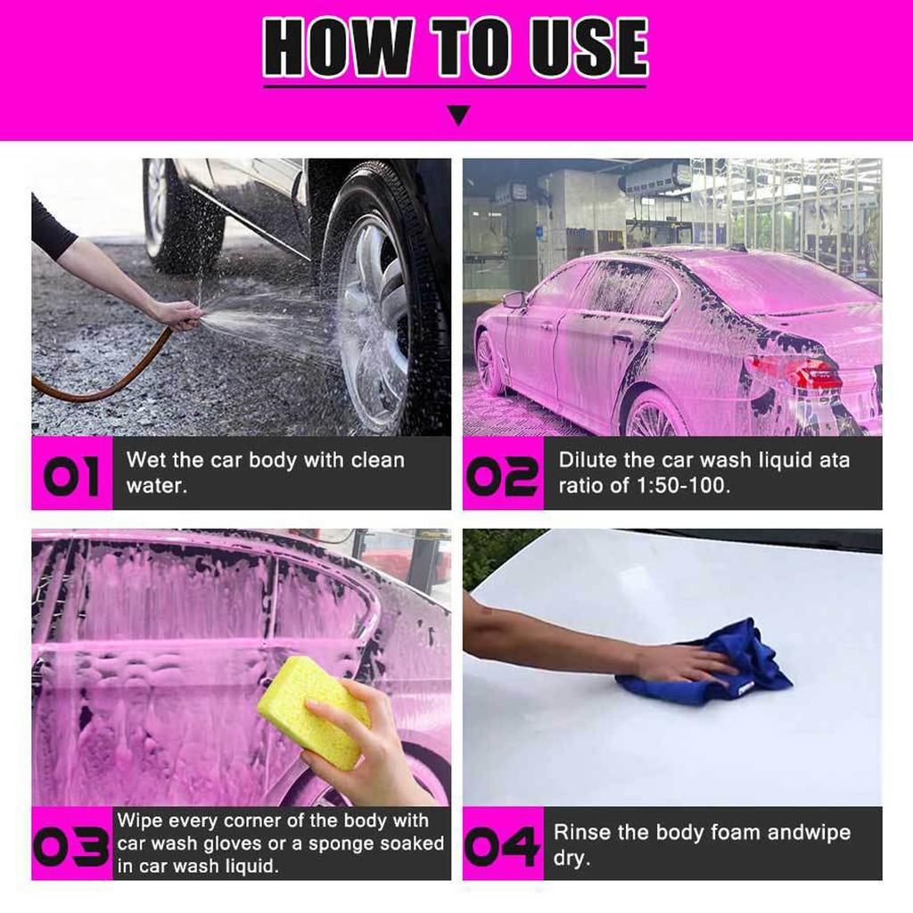Car High Foam Pre-wash Liquid Car Wash Water Wax Decontamination Car Window Cleaning Paint Cleaning Car Wash Liquid 100ml