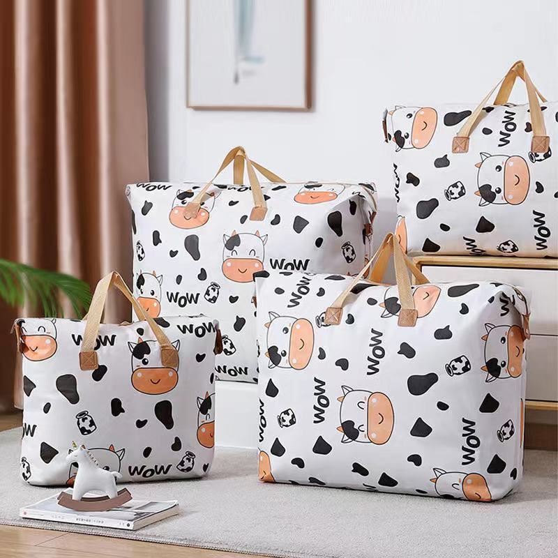 Cotton Quilt Storage Bag With Handles For Dorm Room Organization