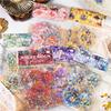 Pearlescent Floral Stickers - 20pcs Shell Glow Flower Decals for Journal & Craft Decor (Iridescent Effect)