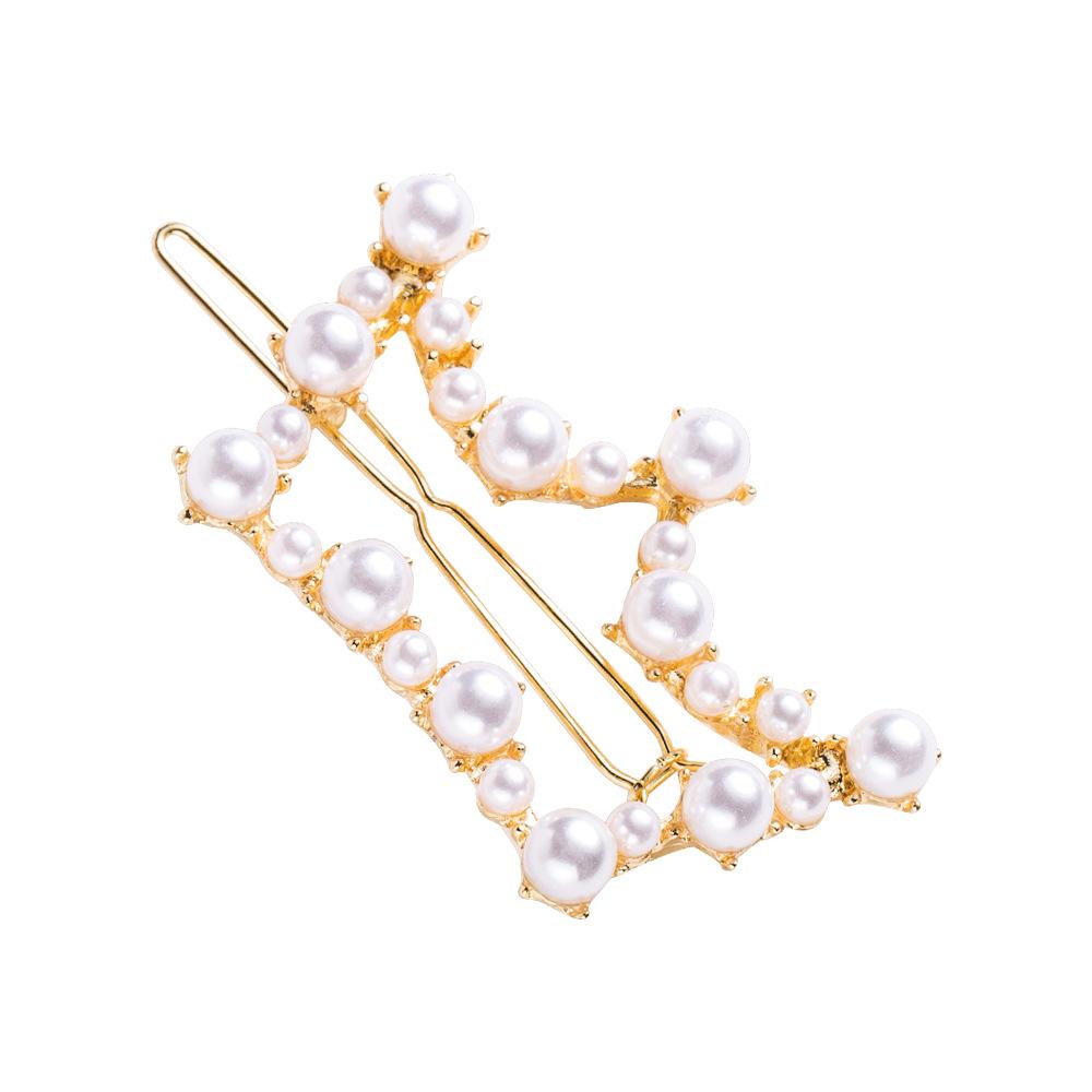 Mode Kristall Perle Haarspange Metall Haarspange Elegant Haarspange Haarklammern Hochzeit Kopfschmuck für Frauen