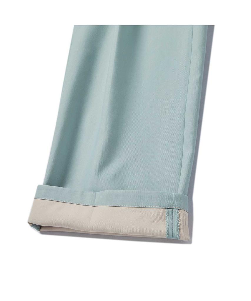 BEYOND CLOSET [Collection Line] Archive Double Face Fabric Stitch Detail Cotton Pants Sky Blue