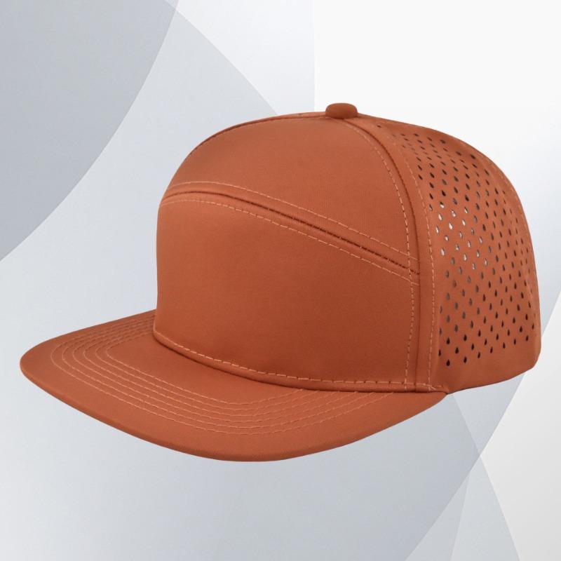 Baseball cap print embroidery hip hop flat brim laser mesh breathable sports cap