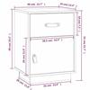 VidaXL Bedside Table White 40x34x55 Cm Solid Pine Wood 818307