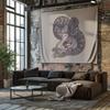 Rabbit and Snake Tapestry Forest Wall Decor Gothic Vintage Art Tapestry Witchy Home Decor Dark Academia Aesthetic Room Hanging