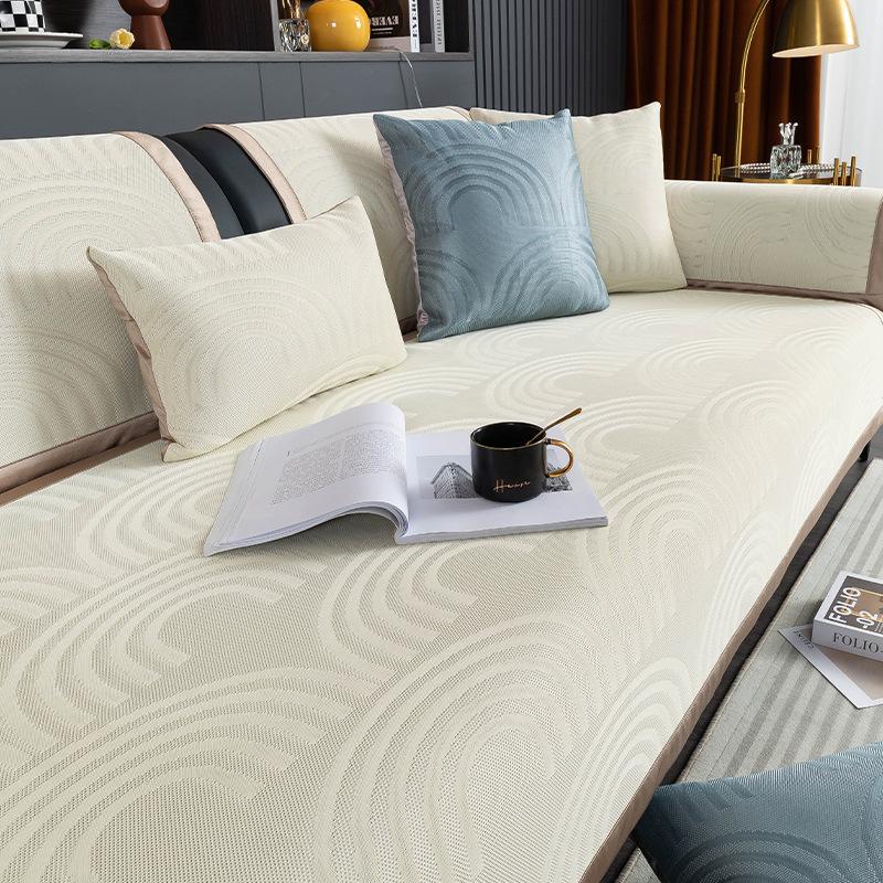 Summer Ice Silk Sofa Cushion Modern High-End Non-Slip Summer Mat Cool Pad Summer Light Luxury Sofa Cover Cushion