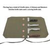 Knife Case with 4 Slots Hvy Duty Portable Knife Roll Bag for Chefs Cooks Culinary Students