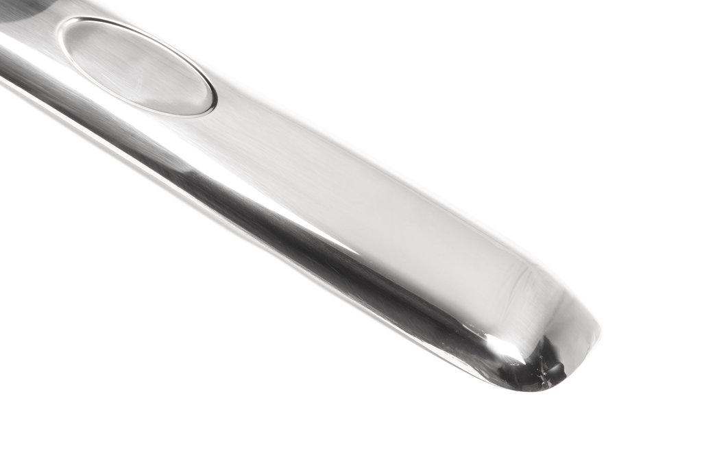 Хром планка над номером (установка на родную, с местом под логотип, нерж.) Carmos - Турецкая сталь для Ford Connect 2006-2009 гг