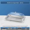 UOSUUOSU 304 Stainless Steel Flat Square Display Tray with PET Cover