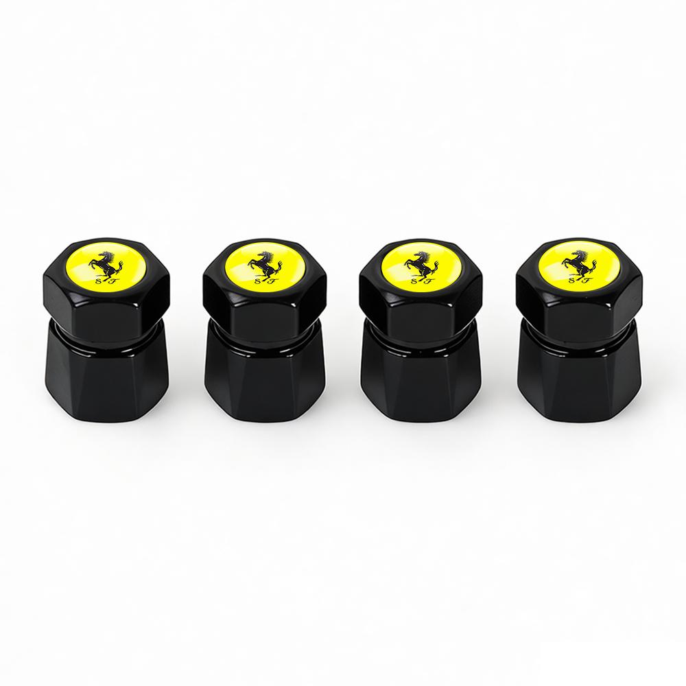3D Styling Car Valve Caps Wheel Tires Air Tyre Stem Protective Cover For Ferrari 458 488 599 612 F12 458 458ltalia Accessories JG4