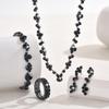 Versatile Rhinestone Jewelry Set: Necklace, Bracelet, Earrings & Ring
