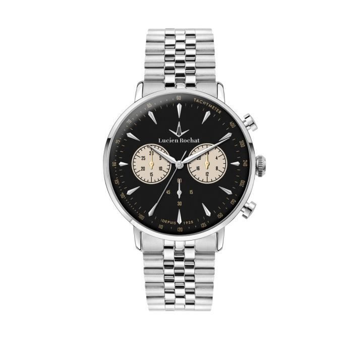 Montre - LUCIEN ROCHAT - GARON - Chronographe - Acier - 41mm Noir