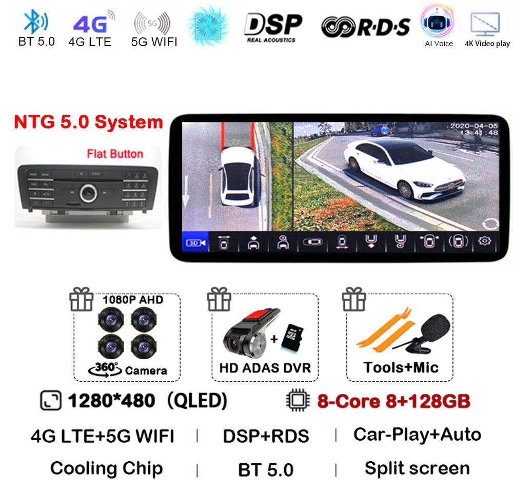 10.25" Android 14 Stereo For Mercedes Benz C Class W205 / GLC-Class X253 / V-Class W446 2014 -2018 Car Radio GPS Multimedia Auto