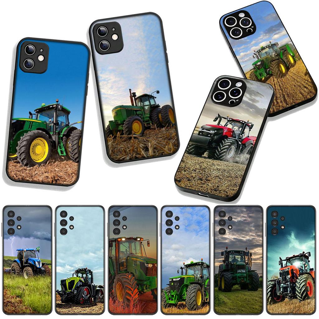 for Samsung Galaxy S25 S24 S22 S23 FE Ultra Plus A56 A05 A06 A15 A16 A55 S7 Edge Phone Cover Case Farms Vehicles Tractors Casing