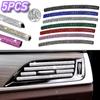 Car Vent Diamond Decorative Strip Fashion Luxury Car Air Conditioning Decoration Stripe Grille Sticker Accessories Amagi