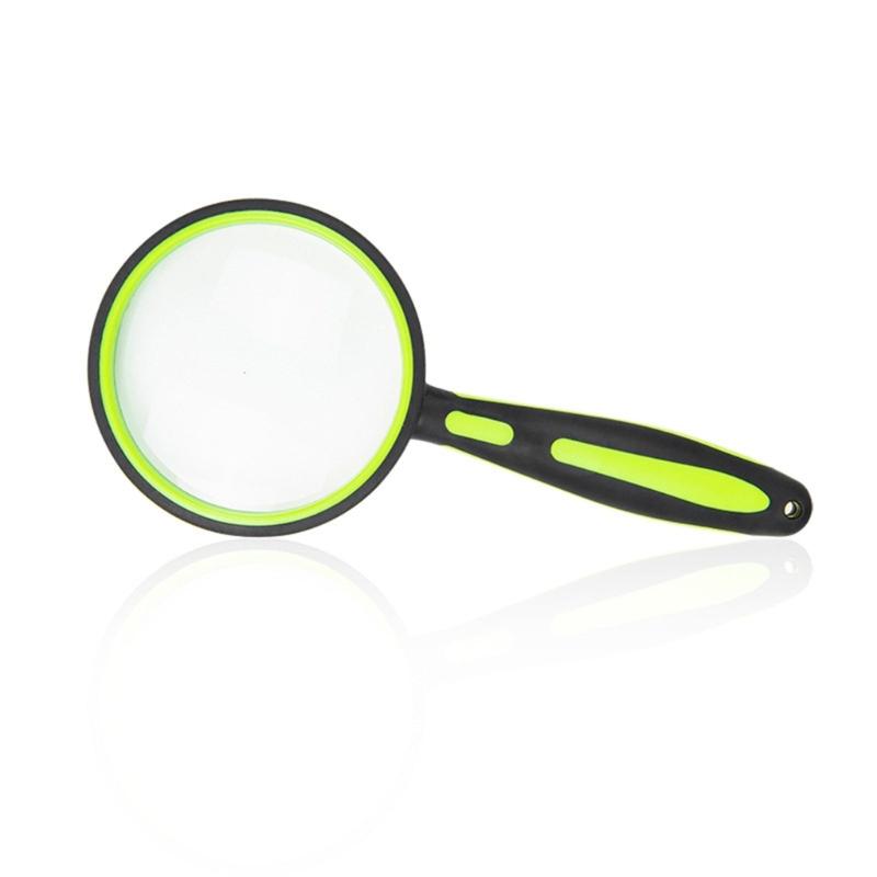 Optical Glass Magnifying Tool with Ergonomic Rubber Handle 5-10X Handheld Magnifier for Enhances Comfort and Usability