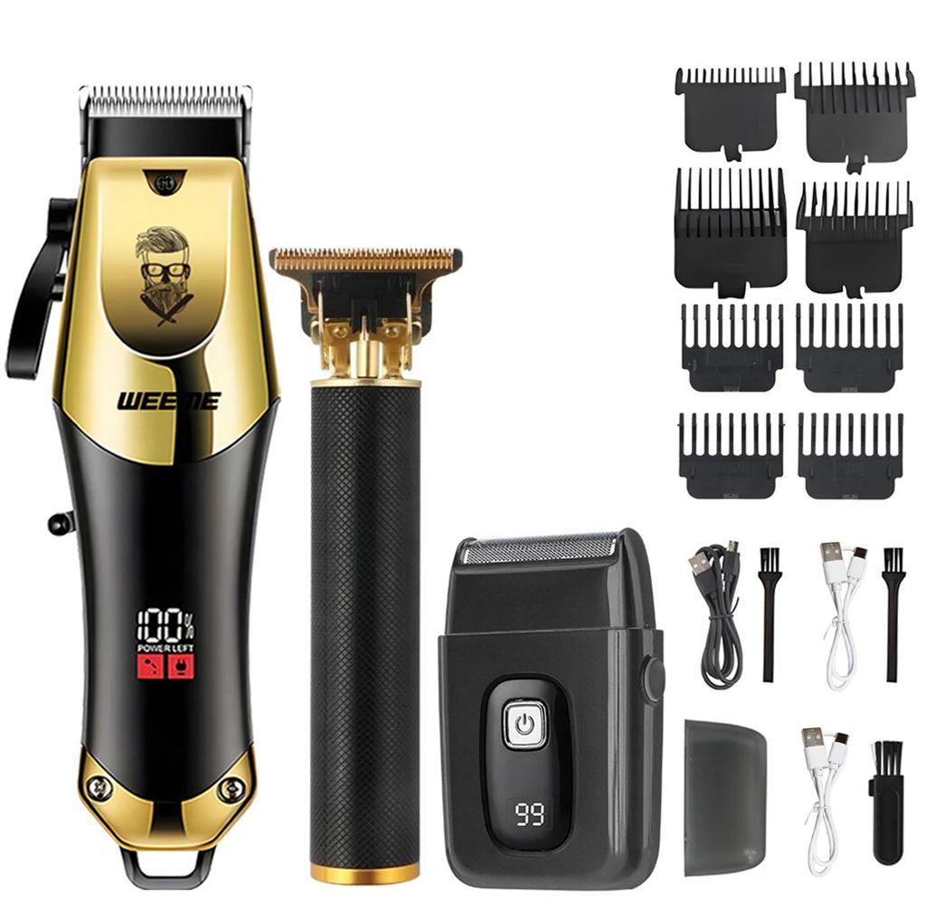 WEEME 806 Electric Hair Clipper UBS Rechargeable Cordless Beard Trimmer Men Powerful Electric Hair Clipper Trimming Tool