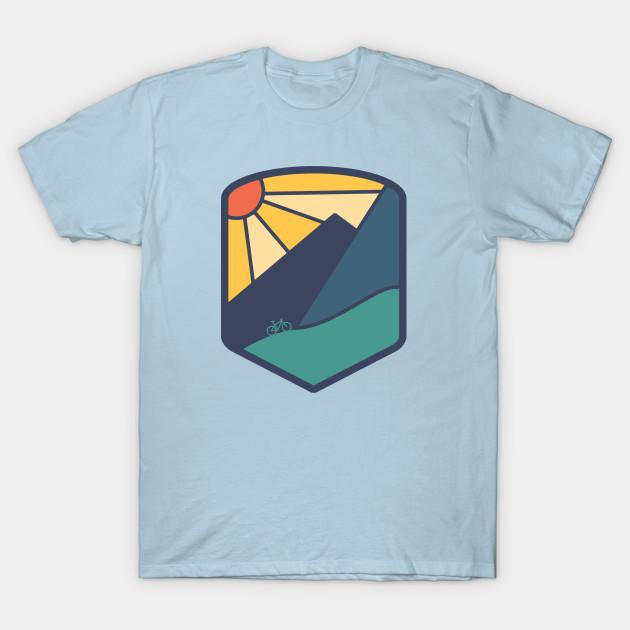 Men Black Print T-shirt Mountain Bike Badge No-Cut Transfer Paper Print Cotton Tshirt S