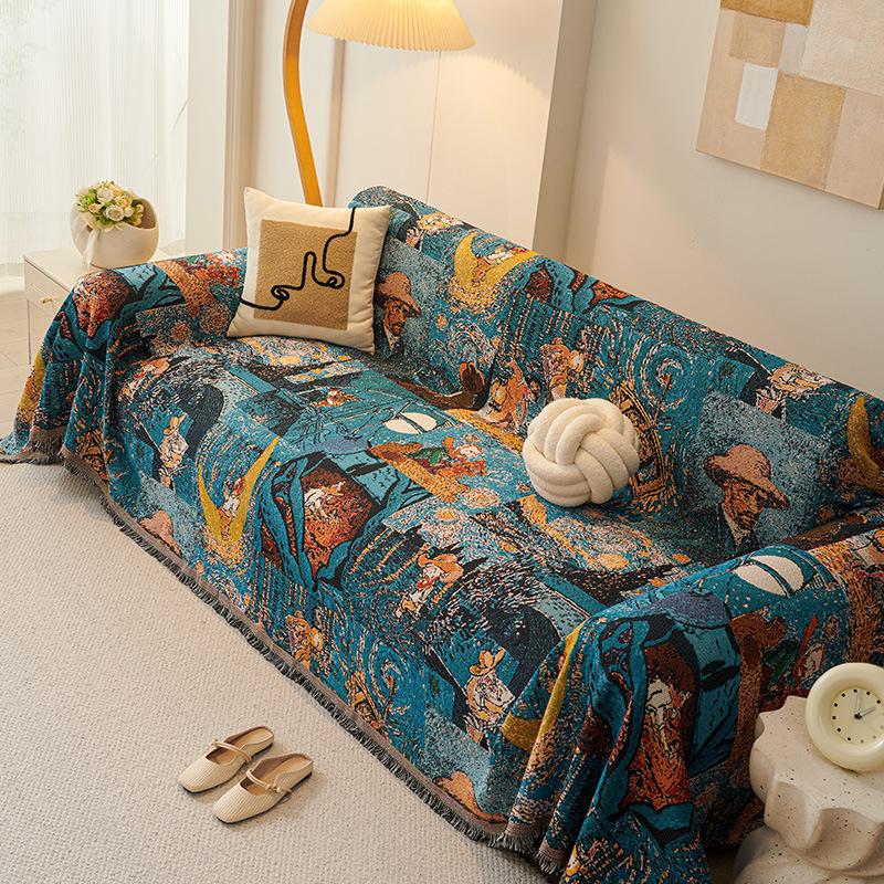 Bohemian Sofa Cushion Modern Living Room Printed Sofa Towel Four Season Universal Scratch Sofa Cover Nap Blanket Cape for Sofa
