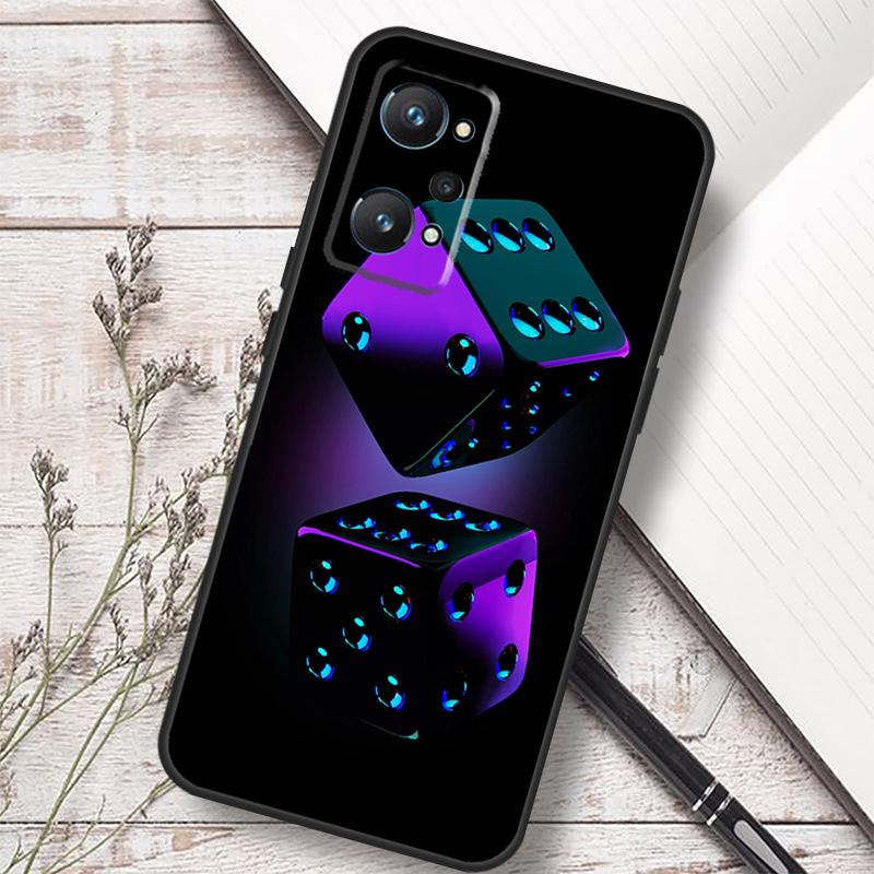 Dices Poker Casino For Realme C75 C67 C61 C55 C53 C51 C21Y C25S GT 7 5 6 Pro GT 6T 10 11 12 13 14 Pro Plus Case