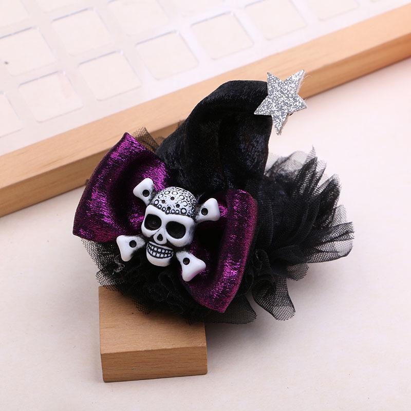 Halloween Pumpkin & Witch Hat Hair Clips for Kids - Skeleton Pipe Cleaners & DIY Headband Accessories