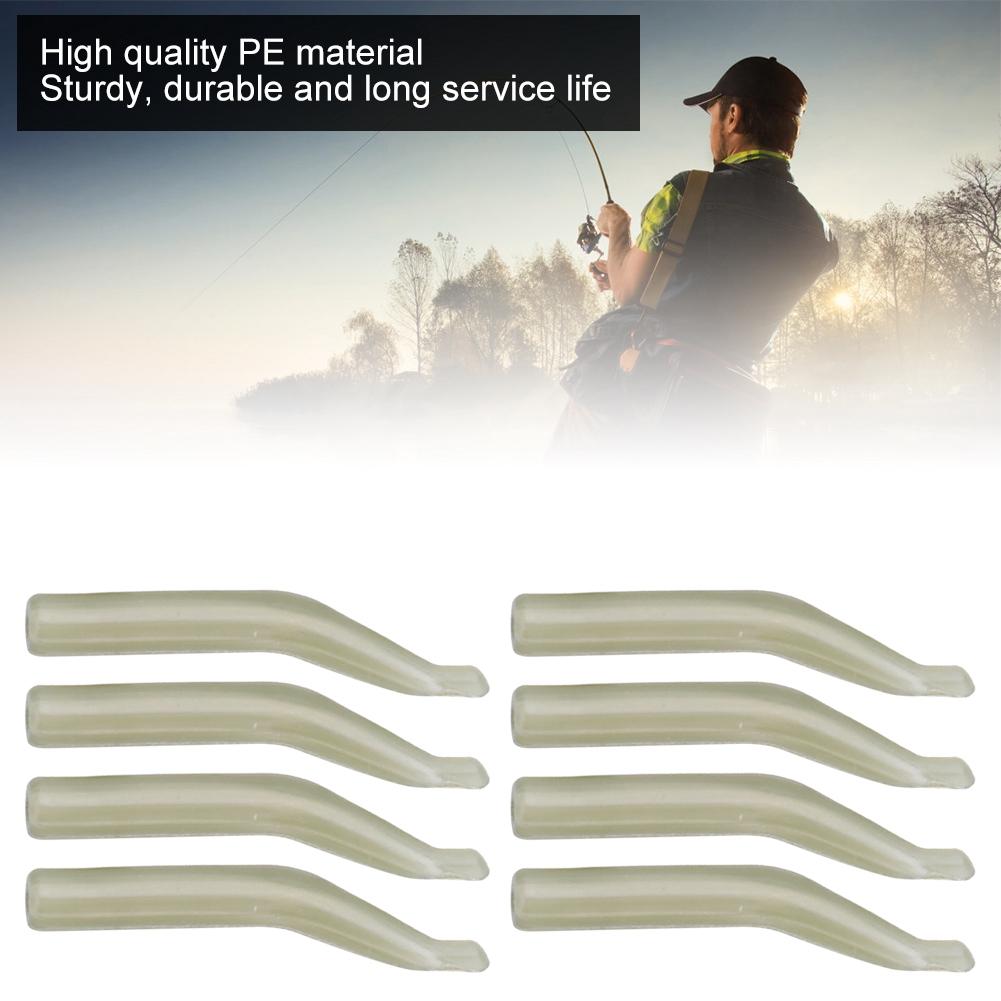 100PCS 20mm PE Anti Tangles Line Aim Hook Sleeve Light Green Carp Fishing Accessory Tackle