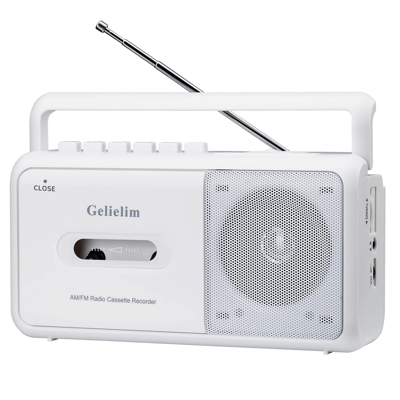 

Касетний радіоплеєр Gelielim FM-сумісна касетна стрічка Портативний касетний плеєр Технічні характеристики акумулятора Білий FM/AM/Широке відтворення/запис