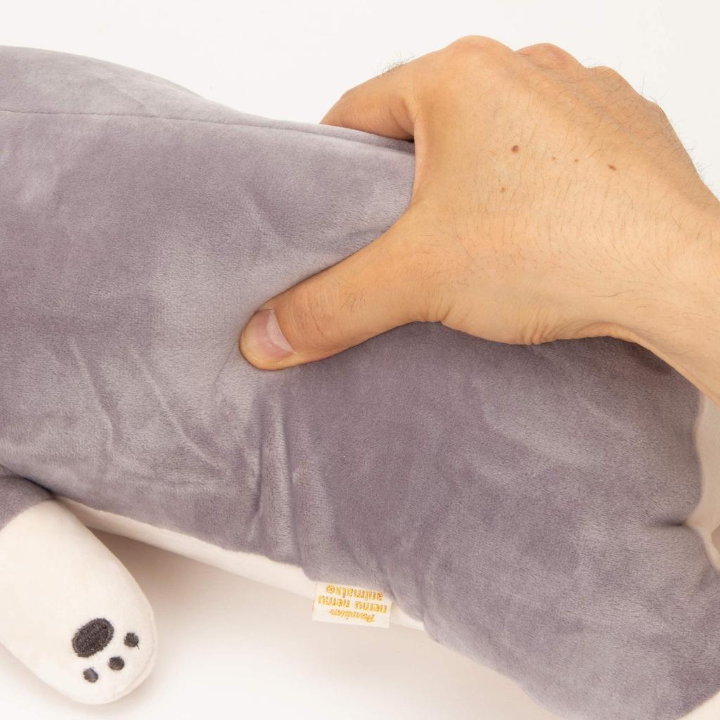 Livheart Premium Nemunemu Animals Husky Menthe Oreiller de Corps, Grand (Environ. 67cm), Peluche moelleuse et spongieuse, Cadeau 48768-72