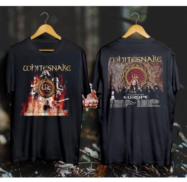 Whitesnake The Farewell Europe Tour 2022 Double Sided Shirt Whitesnake Tour Shi XXXXL