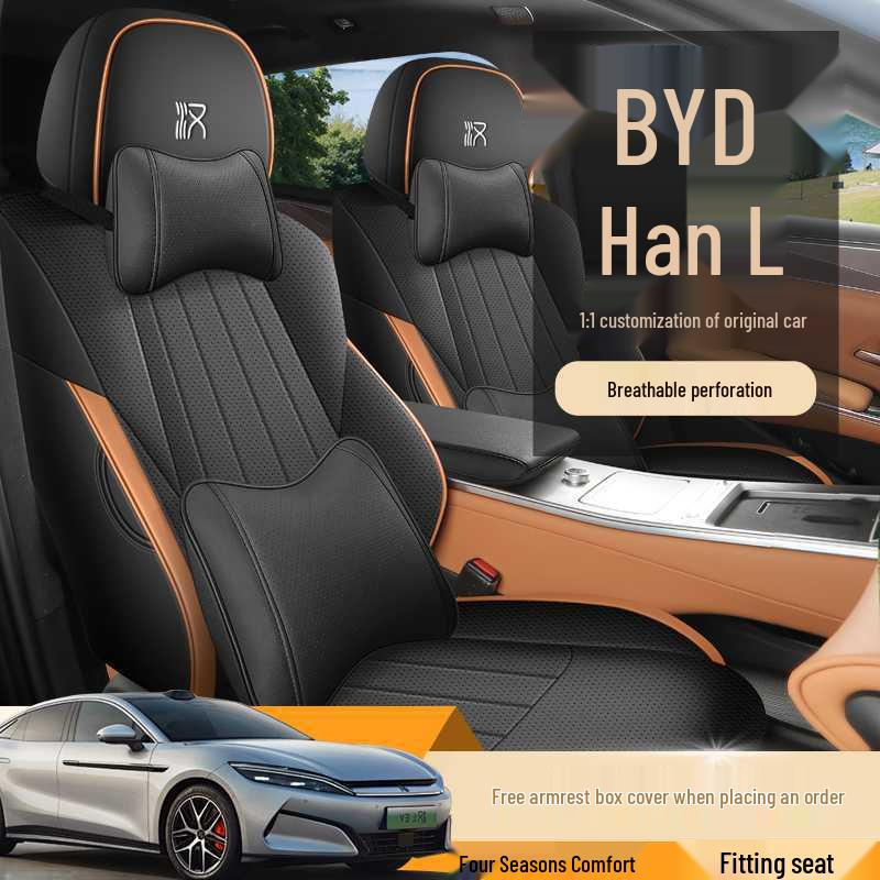 All-Season Leather Seat Covers for BYD Han L 2025 Model - Universal Fit