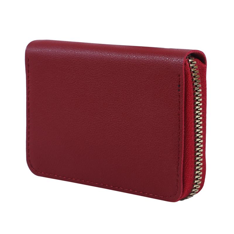 New Casual Wallet Multi-Slot Card Holder Zipper Coin Purse Small Clutch PU Money Bag Purse Cardholder Wallets for Men and Women