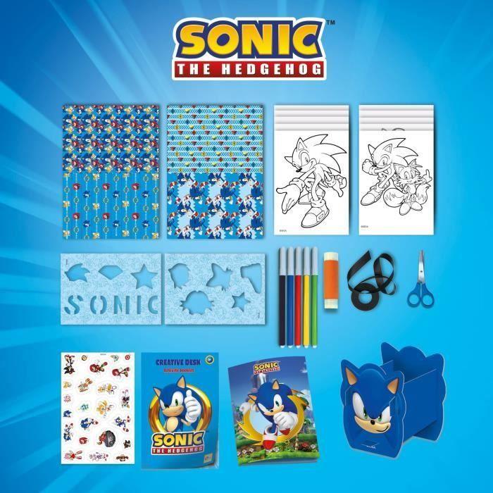 Kit de bureau créatif - Activités créatives - LISCIANIGIOCHI - Sonic - Dès 5 ans