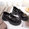 Foreign Trade White Retro Pearl Small Leather Shoes Women's 2025 Summer Shallow Mouth Versatile College Thick-soled Round Head Mary Jane Shoes