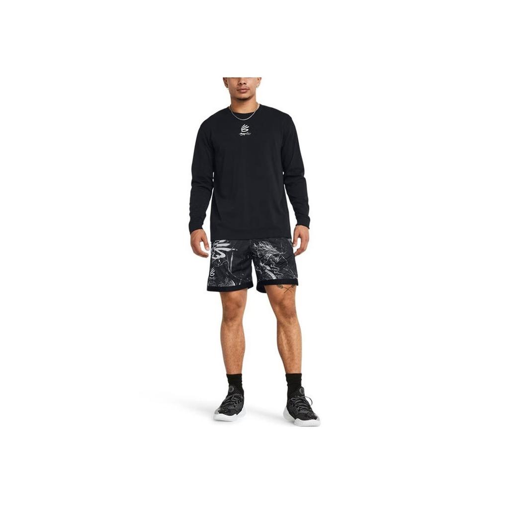 Under Armour X Bruce Lee Collaboration UA Spring Collection Future Dragon Graphic Print Basketball Retro Long Sleeve T-Shirt Men Tops 1385311-001