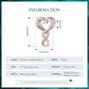 Bamoer 925 Sterling Silver Two-tone Heart Beads Rose Gold Infinite Love Charm for Women Original Bracelet & Bangle Fine Jewelry