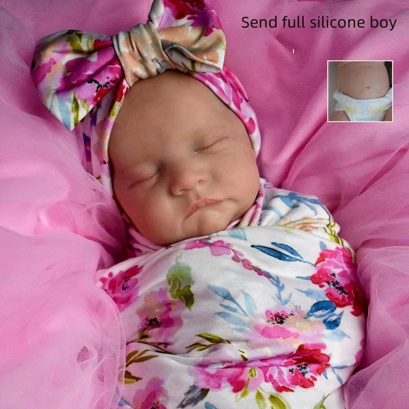 

Реалистичные мягкие силиконовые спящие куклы-реборн с 3D-окрашенной кожей, видимыми венами, живые 19 дюймов, 49 см Bebe, новорожденная кукла для девочек, детский подарок на день рождения на Рождество Full silicone boy
