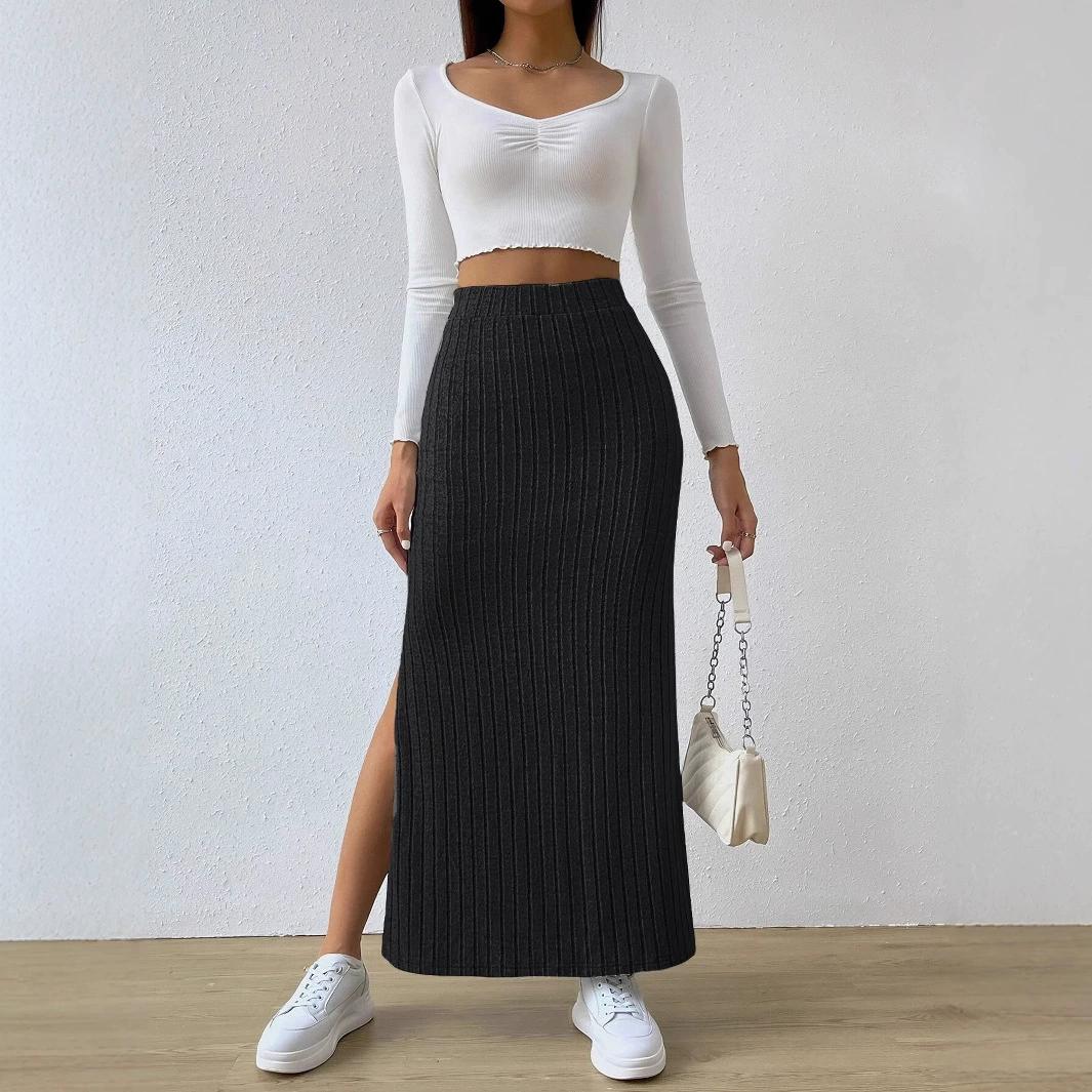 Женская модная повседневная летняя весенняя юбка S чёрный