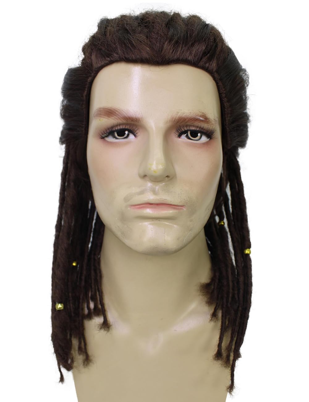 Wigs2you Парик H-5692 Для взрослых Мужской Коричневый Плетеный Хвост Алексиос Ассасины Видеоигра Парик