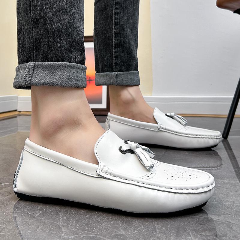 Fashion Luxury Flats Big Size 48 Mens Tassel Loafers Slip On Boat Shoes Retro Brogues Driving Luxury Brand Italian Designer Moccasins