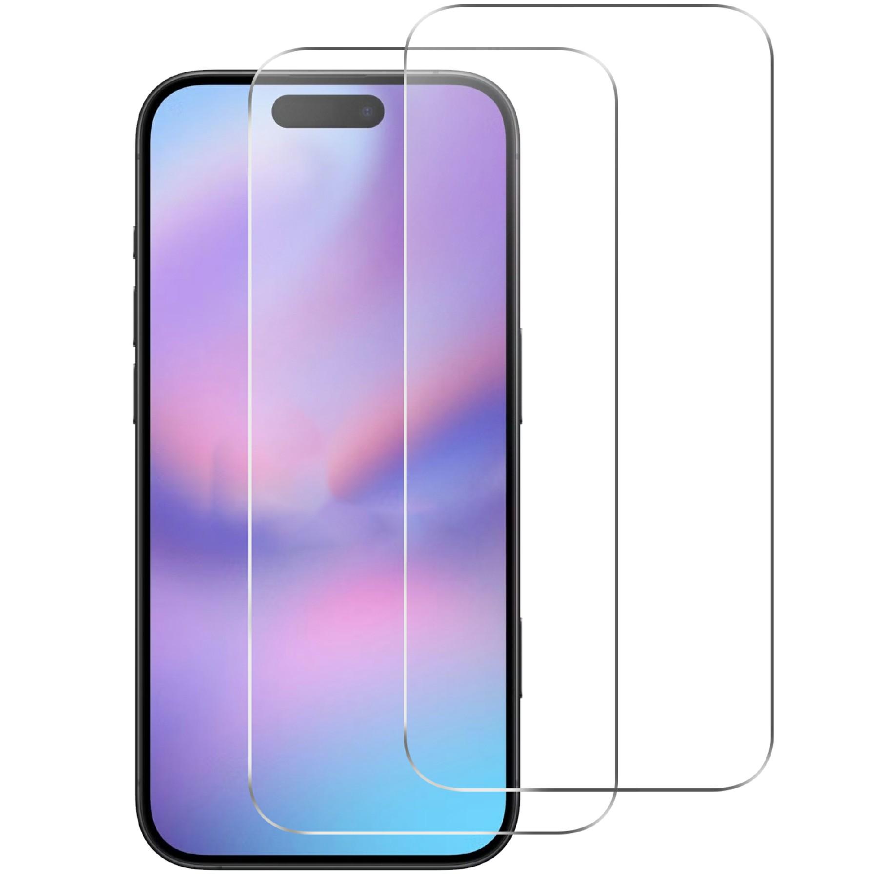 

2Pcs For iPhone 17 Pro HD Clear Screen Protector Anti-Explosion 2.5D Arc Edge Tempered Glass Screen Film As Shown A