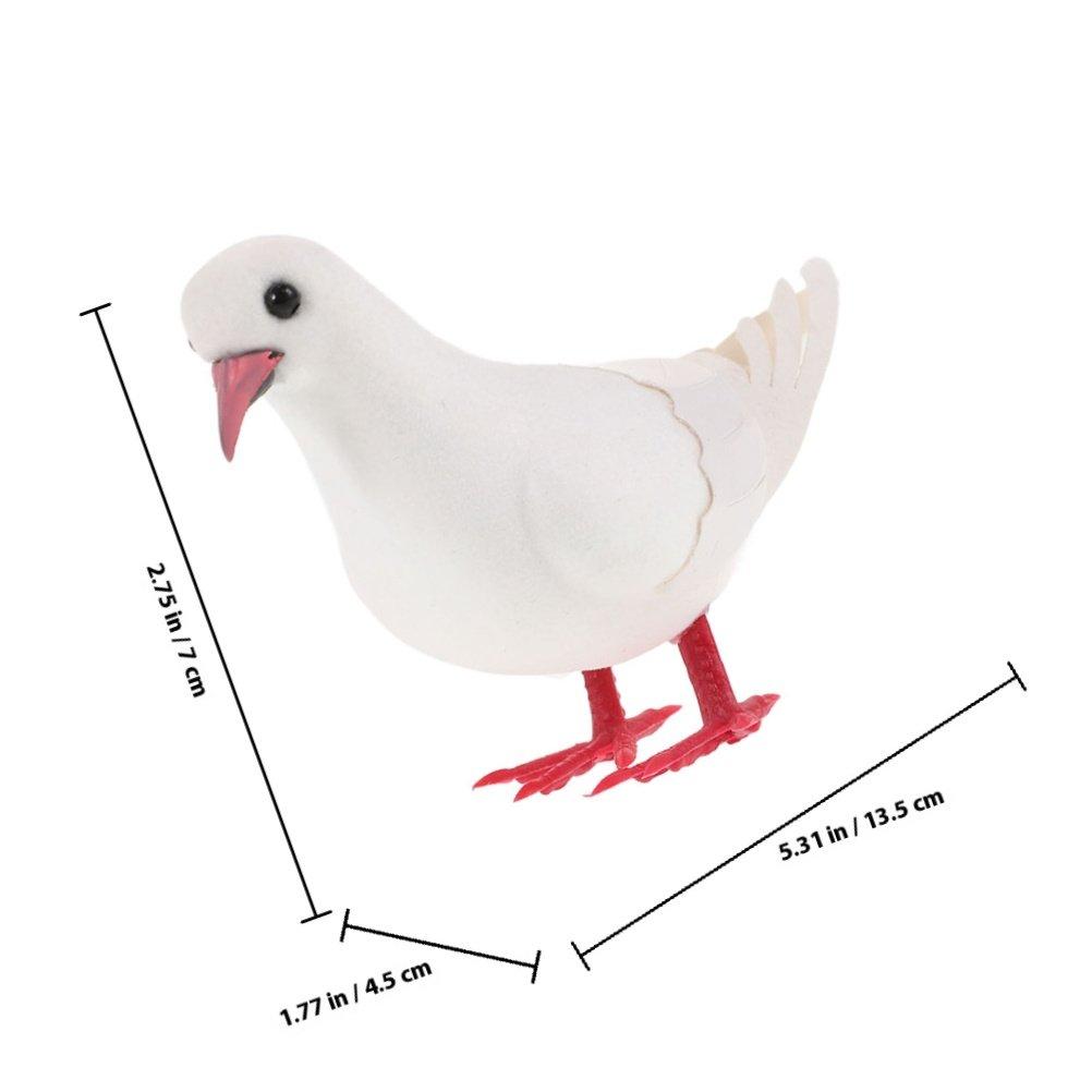 

2Pcs Garden Artificial Pigeon Foam Dove Sculpture Outdoor Lawn Decoration Photography Prop Decoration Garden Statue белый